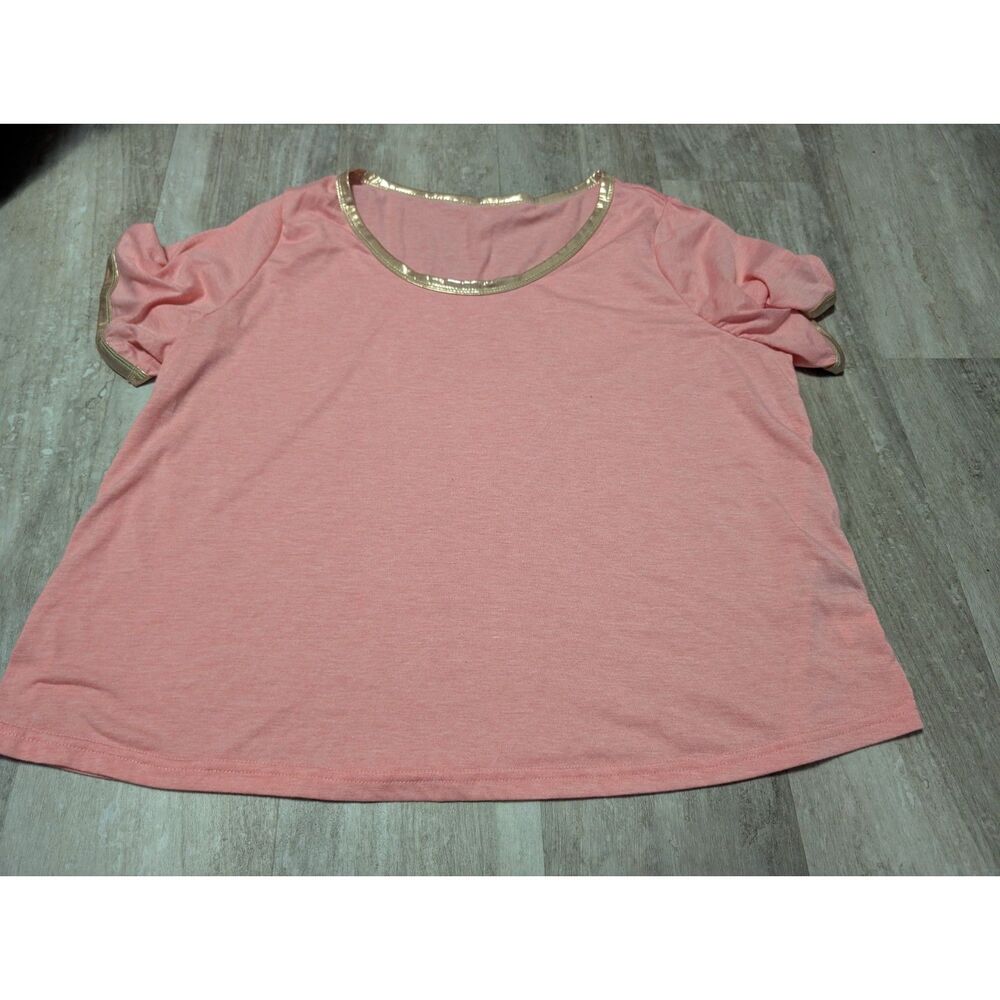 pink and gold top